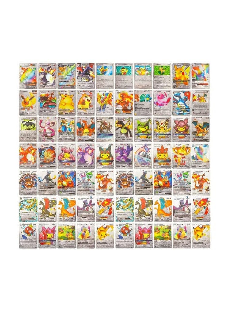 Rajvi Collectible Card Games, 55pcs Silver Foil, TCG Deck, VMAXX Series, Rare Silver and Common Mystery Cards - Image 3